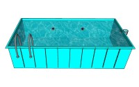 Полипропиленовый бассейн для дачи 4,0х2,0м